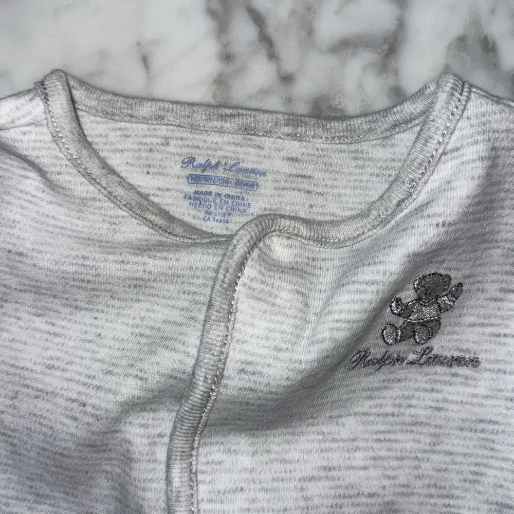 RALPH LAUREN STRIPED FOOTIE NB